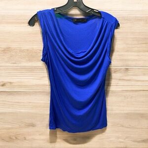The Limited Elegant Royal Blue cowl  Neck sleeveless Top small